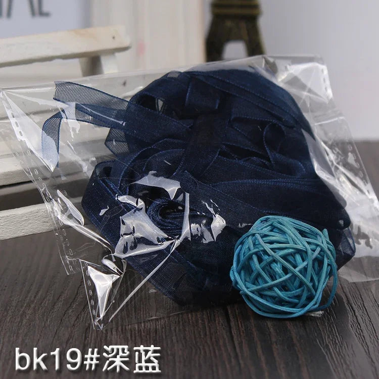 10meters 10mm Chiffon Ribbon Organza Lace Ribbons for DIY Crafts Christmas Halloween Wedding Decoration Gift Wrapping Fabric