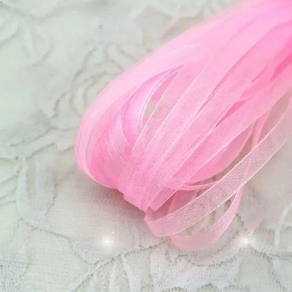 10 Yards Fishtail Yarn Ribbons Wave Edge Pleated Chiffon Ribbon Gifts Packaging Material Wedding Birthday Party Flower DIY Decor