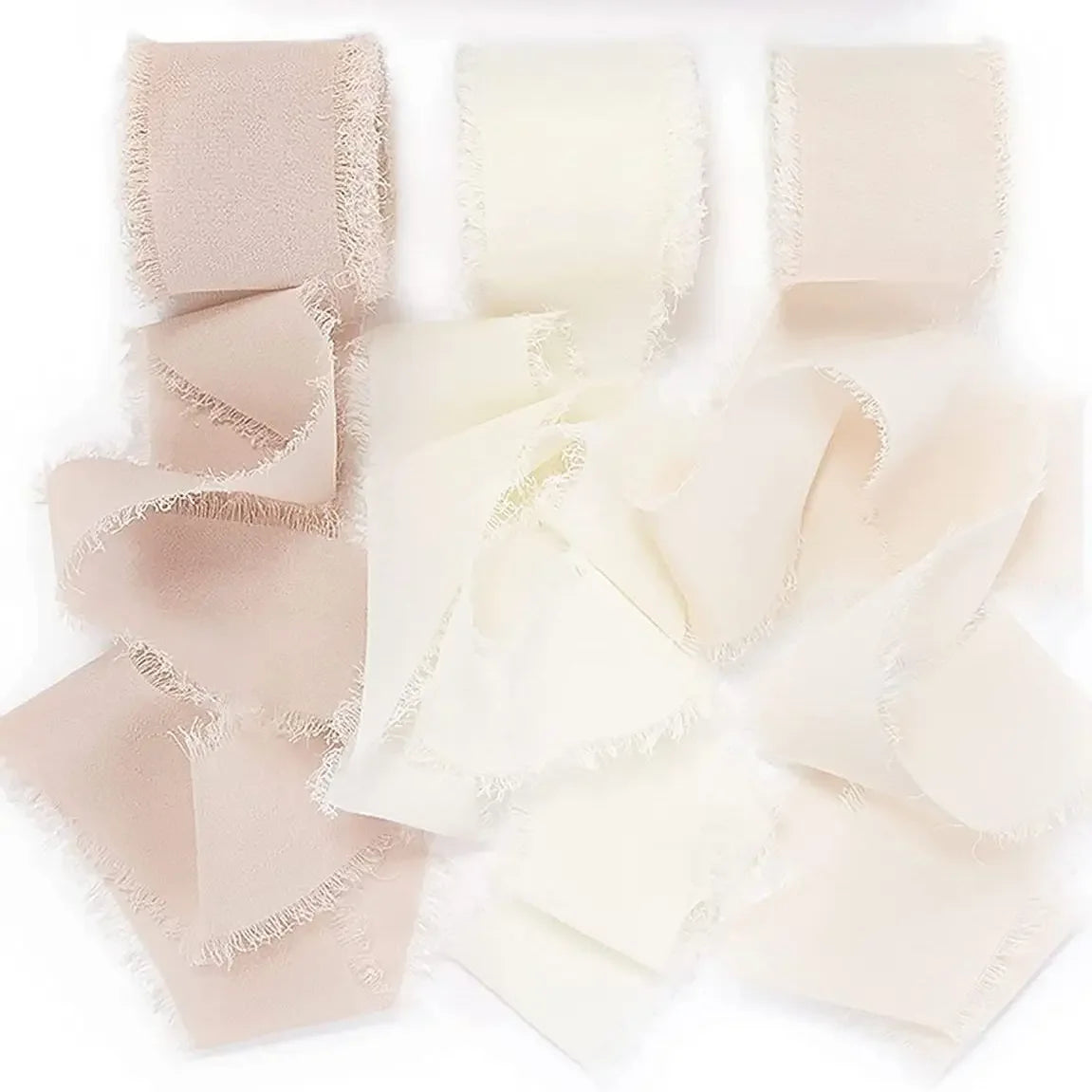 3 Rolls of 5-meter White Chiffon Ribbons for Wedding Invitations, Bridal Bouquets, Gift Boxes, Bow Decorations Christmas Ribbon
