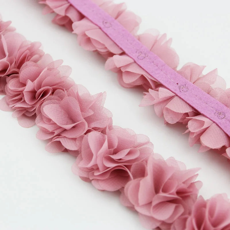 Chiffon Lace Fabric Webbing Decoration Flower Gift Ribbons Crafts Non-woven Fabrics Base