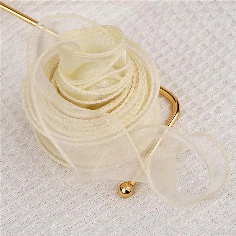 2.2/10m Fishtail Chiffon Ribbon Wavy Edge Organza Lace Ribbon Bouquet Gifts Packaging Wedding Party Decorations Sewing Supplies