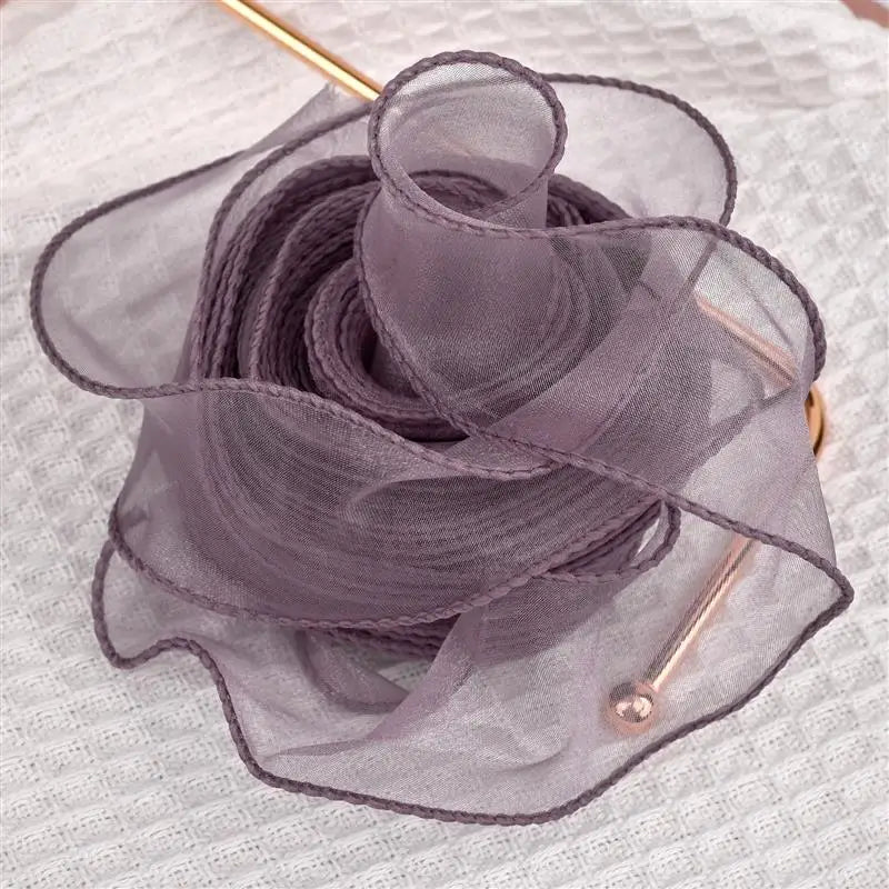 2.2/10m Fishtail Chiffon Ribbon Wavy Edge Organza Lace Ribbon Bouquet Gifts Packaging Wedding Party Decorations Sewing Supplies