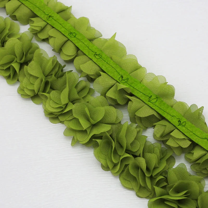 Chiffon Lace Fabric Webbing Decoration Flower Gift Ribbons Crafts Non-woven Fabrics Base