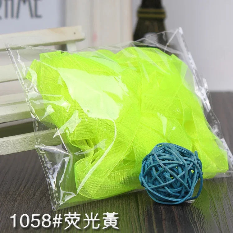 10meters 10mm Chiffon Ribbon Organza Lace Ribbons for DIY Crafts Christmas Halloween Wedding Decoration Gift Wrapping Fabric