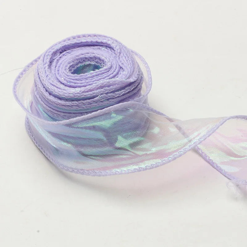 10Yards Fishtail Chiffon Ribbon Wavy Edged Organza Ribbon For DIY Crafts Bouquet Gift Wrapping Wedding Decoration Sewing Accesso