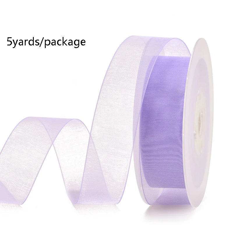 5 Yards Sheer Chiffon Ribbon Suitable for Gift Wrapping, Wedding Decor, Home Decor, Girl Hair Accessories Handmade DIY
