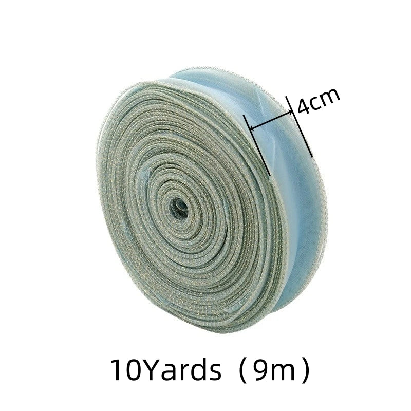 10Yards Fishtail Chiffon Ribbon Wavy Edged Organza Ribbon For DIY Crafts Bouquet Gift Wrapping Wedding Decoration Sewing Accesso