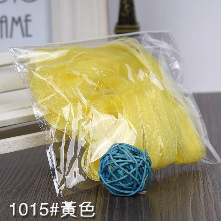 10meters 10mm Chiffon Ribbon Organza Lace Ribbons for DIY Crafts Christmas Halloween Wedding Decoration Gift Wrapping Fabric