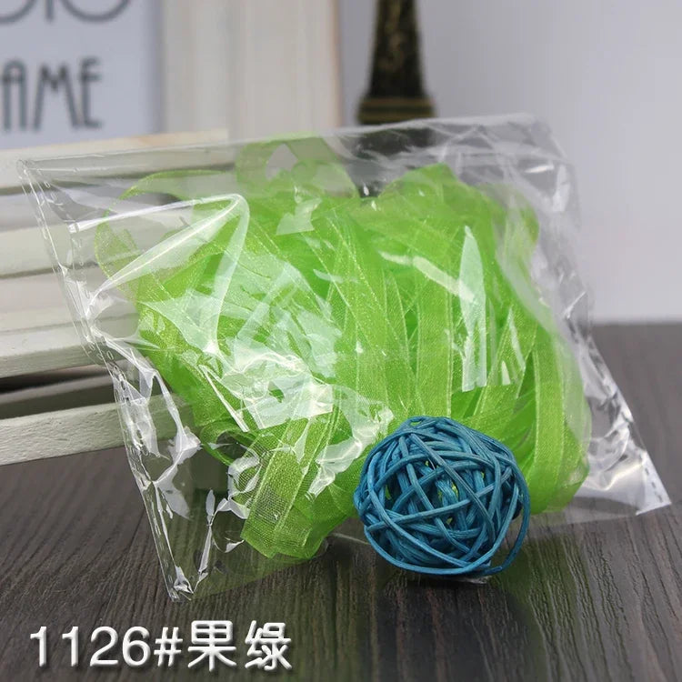 10meters 10mm Chiffon Ribbon Organza Lace Ribbons for DIY Crafts Christmas Halloween Wedding Decoration Gift Wrapping Fabric