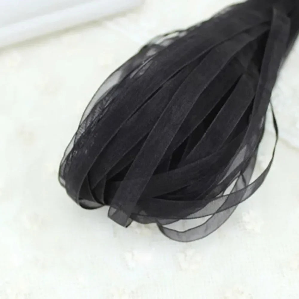10 Yards Fishtail Yarn Ribbons Wave Edge Pleated Chiffon Ribbon Gifts Packaging Material Wedding Birthday Party Flower DIY Decor
