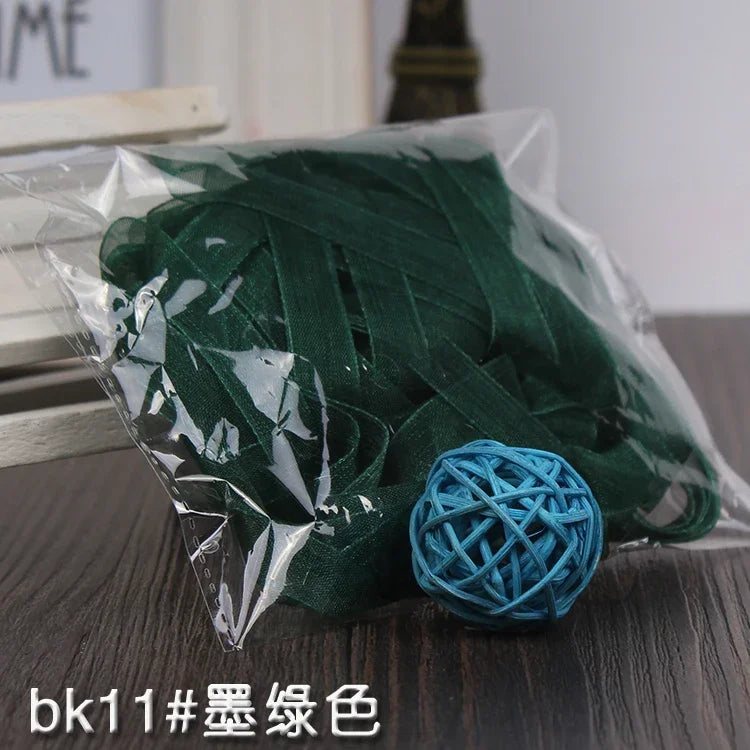 10meters 10mm Chiffon Ribbon Organza Lace Ribbons for DIY Crafts Christmas Halloween Wedding Decoration Gift Wrapping Fabric