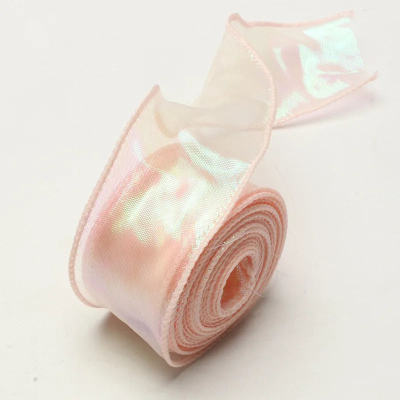 10Yards Fishtail Chiffon Ribbon Wavy Edged Organza Ribbon For DIY Crafts Bouquet Gift Wrapping Wedding Decoration Sewing Accesso