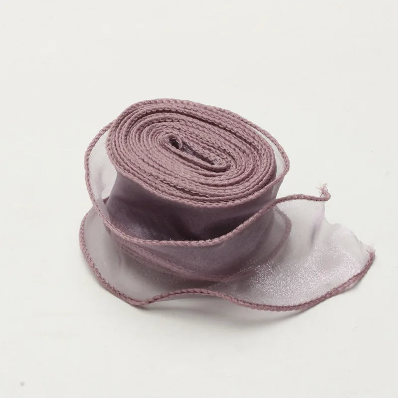 10Yards Fishtail Chiffon Ribbon Wavy Edged Organza Ribbon For DIY Crafts Bouquet Gift Wrapping Wedding Decoration Sewing Accesso