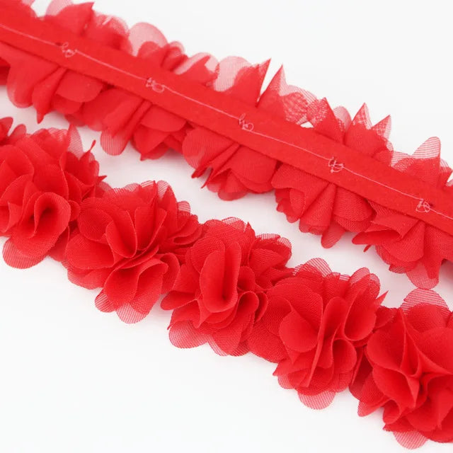 Chiffon Lace Fabric Webbing Decoration Flower Gift Ribbons Crafts Non-woven Fabrics Base