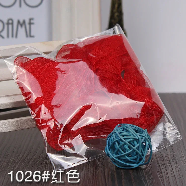 10meters 10mm Chiffon Ribbon Organza Lace Ribbons for DIY Crafts Christmas Halloween Wedding Decoration Gift Wrapping Fabric