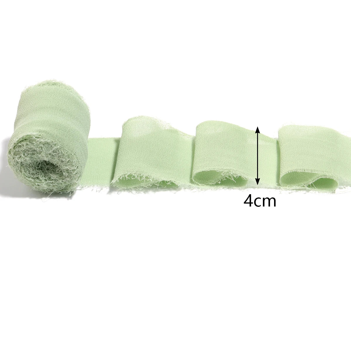 5 Meter/roll Color Chiffon Silk Ribbons Handmade Frayed Edged Ribbon for Gift Wrapping Party Wedding Decoration Materials