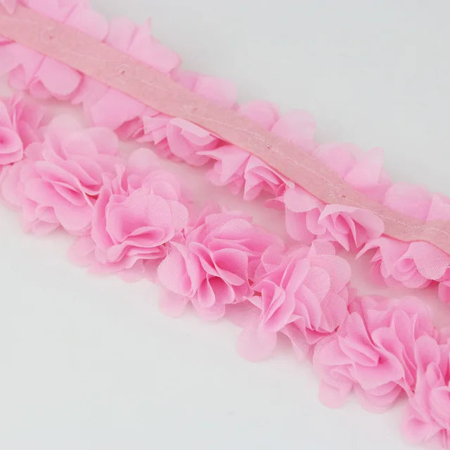 Chiffon Lace Fabric Webbing Decoration Flower Gift Ribbons Crafts Non-woven Fabrics Base