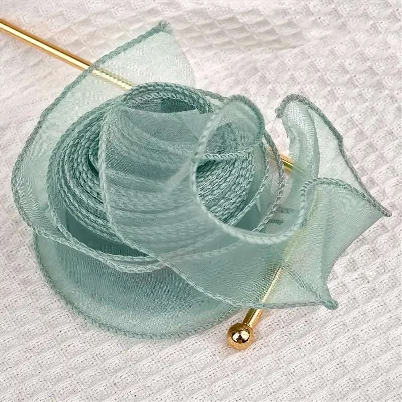 2.2/10m Fishtail Chiffon Ribbon Wavy Edge Organza Lace Ribbon Bouquet Gifts Packaging Wedding Party Decorations Sewing Supplies