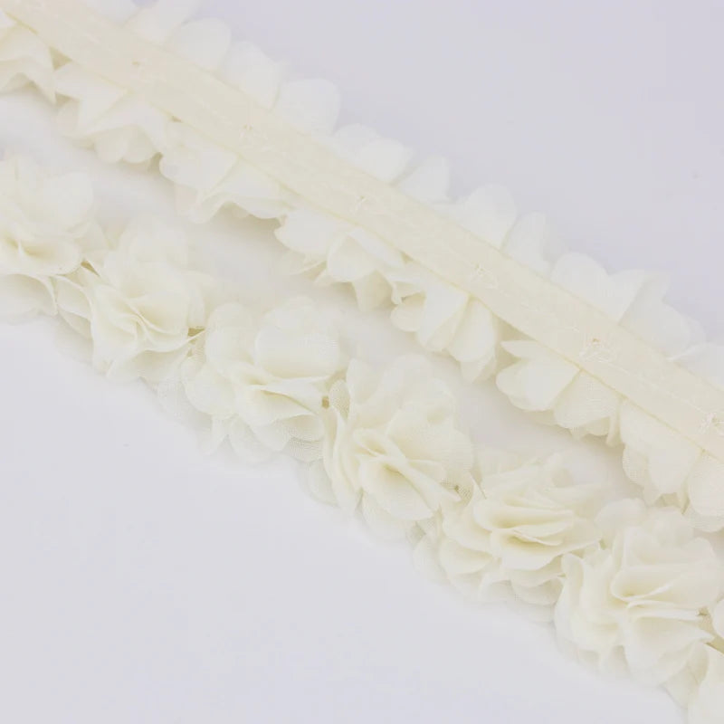 Chiffon Lace Fabric Webbing Decoration Flower Gift Ribbons Crafts Non-woven Fabrics Base