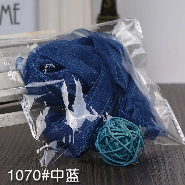 10meters 10mm Chiffon Ribbon Organza Lace Ribbons for DIY Crafts Christmas Halloween Wedding Decoration Gift Wrapping Fabric