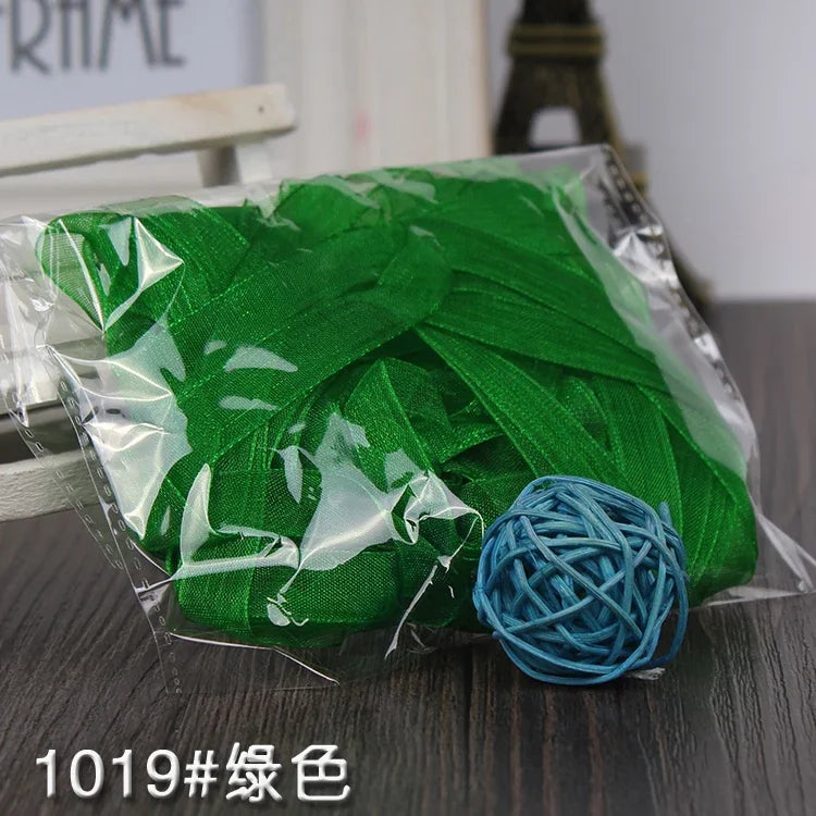 10meters 10mm Chiffon Ribbon Organza Lace Ribbons for DIY Crafts Christmas Halloween Wedding Decoration Gift Wrapping Fabric