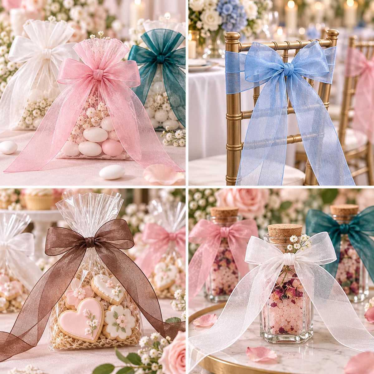 5 Yards Sheer Chiffon Ribbon Suitable for Gift Wrapping, Wedding Decor, Home Decor, Girl Hair Accessories Handmade DIY