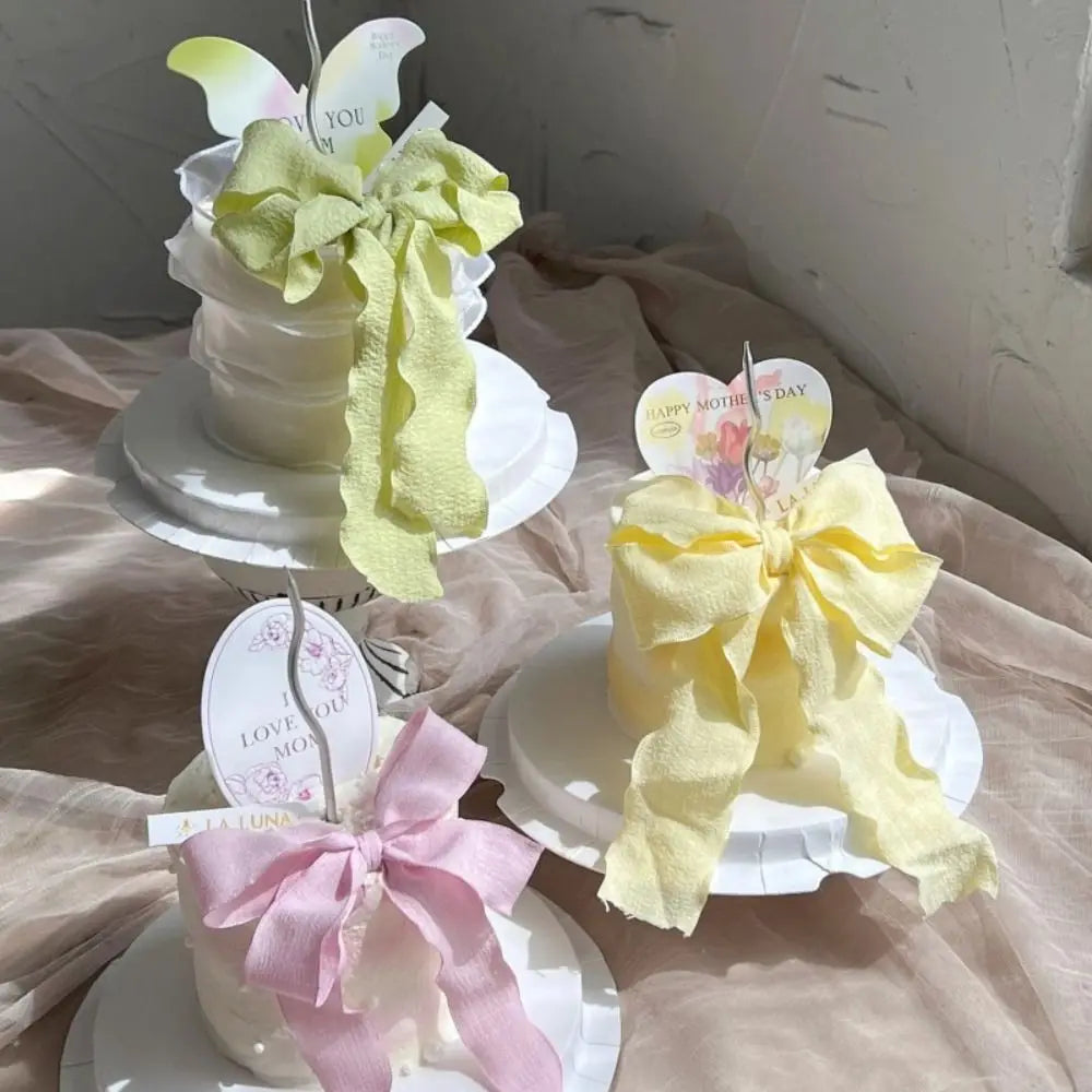 10 Yards Fishtail Yarn Ribbons Wave Edge Pleated Chiffon Ribbon Gift Wrapping Bouquets Packaging Material DIY Decor
