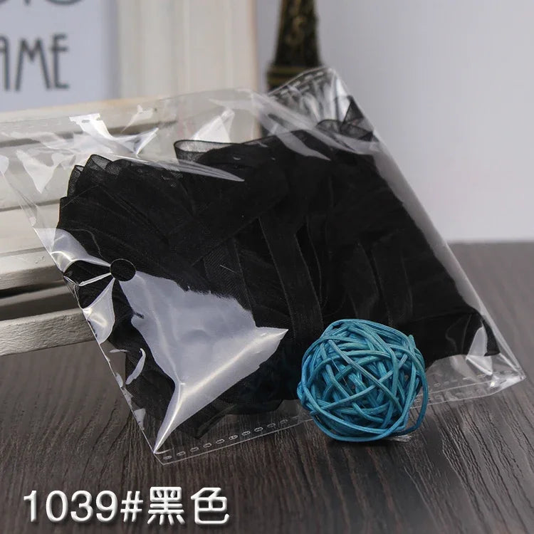 10meters 10mm Chiffon Ribbon Organza Lace Ribbons for DIY Crafts Christmas Halloween Wedding Decoration Gift Wrapping Fabric