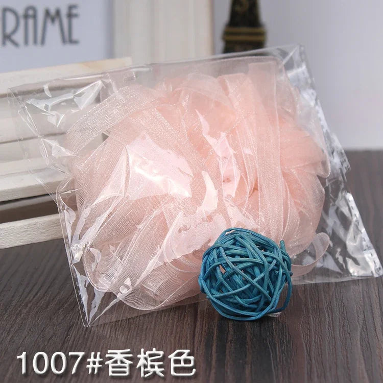 10meters 10mm Chiffon Ribbon Organza Lace Ribbons for DIY Crafts Christmas Halloween Wedding Decoration Gift Wrapping Fabric