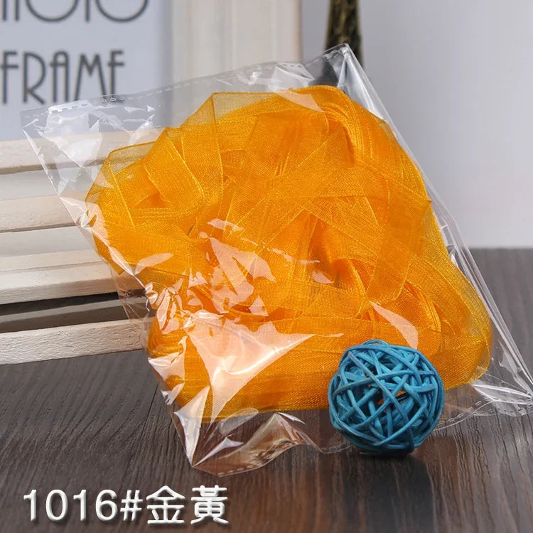 10meters 10mm Chiffon Ribbon Organza Lace Ribbons for DIY Crafts Christmas Halloween Wedding Decoration Gift Wrapping Fabric