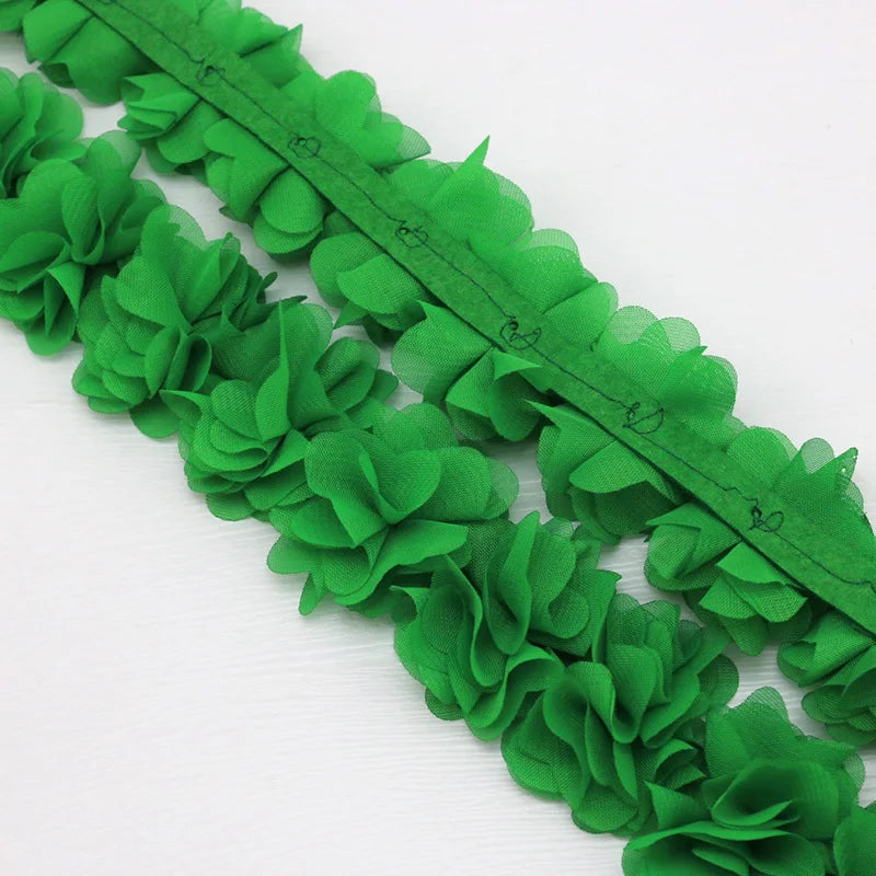 Chiffon Lace Fabric Webbing Decoration Flower Gift Ribbons Crafts Non-woven Fabrics Base