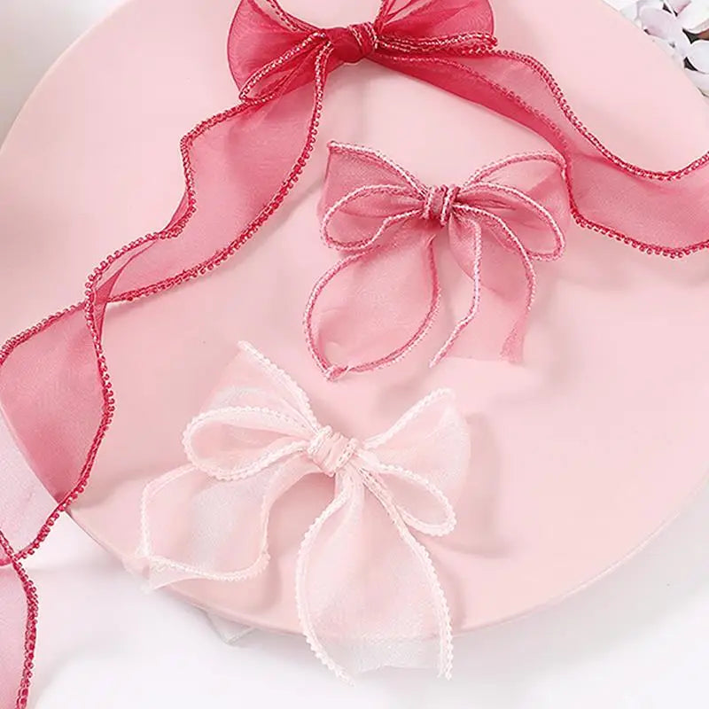 2.2/10m Fishtail Chiffon Ribbon Wavy Edge Organza Lace Ribbon Bouquet Gifts Packaging Wedding Party Decorations Sewing Supplies