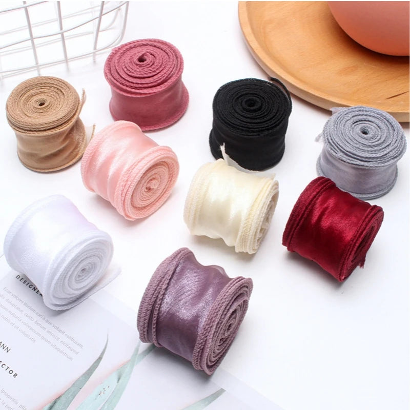 10Yards Fishtail Chiffon Ribbon Wavy Edged Organza Ribbon For DIY Crafts Bouquet Gift Wrapping Wedding Decoration Sewing Accesso