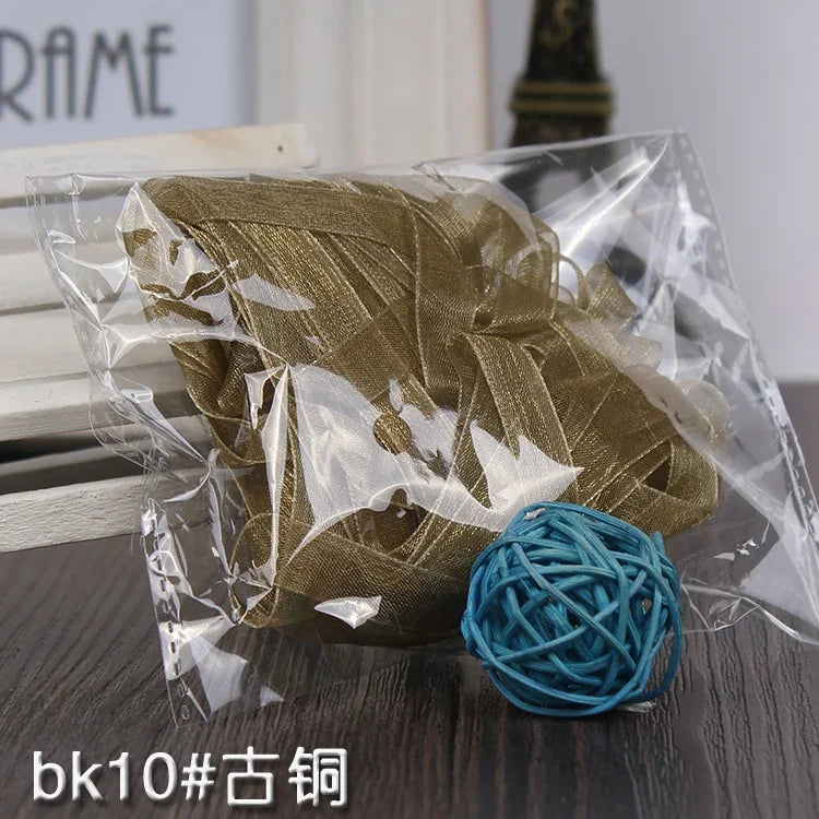 10meters 10mm Chiffon Ribbon Organza Lace Ribbons for DIY Crafts Christmas Halloween Wedding Decoration Gift Wrapping Fabric