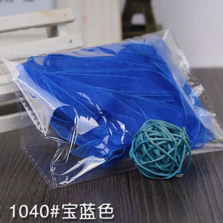 10meters 10mm Chiffon Ribbon Organza Lace Ribbons for DIY Crafts Christmas Halloween Wedding Decoration Gift Wrapping Fabric