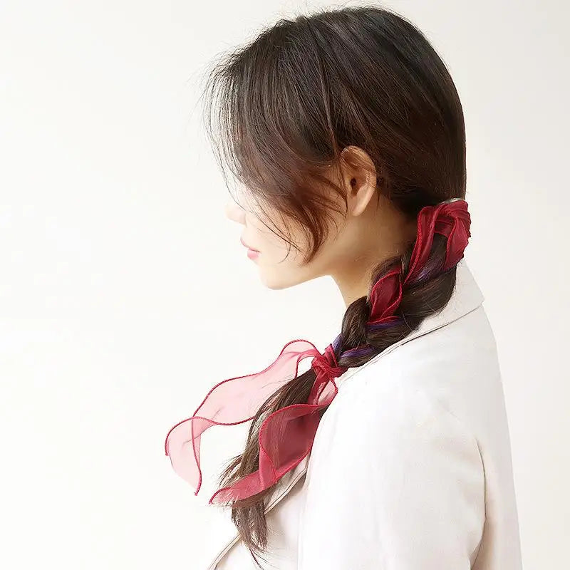 2.2/10m Fishtail Chiffon Ribbon Wavy Edge Organza Lace Ribbon Bouquet Gifts Packaging Wedding Party Decorations Sewing Supplies