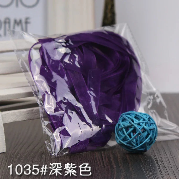 10meters 10mm Chiffon Ribbon Organza Lace Ribbons for DIY Crafts Christmas Halloween Wedding Decoration Gift Wrapping Fabric