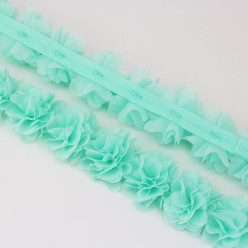 Chiffon Lace Fabric Webbing Decoration Flower Gift Ribbons Crafts Non-woven Fabrics Base