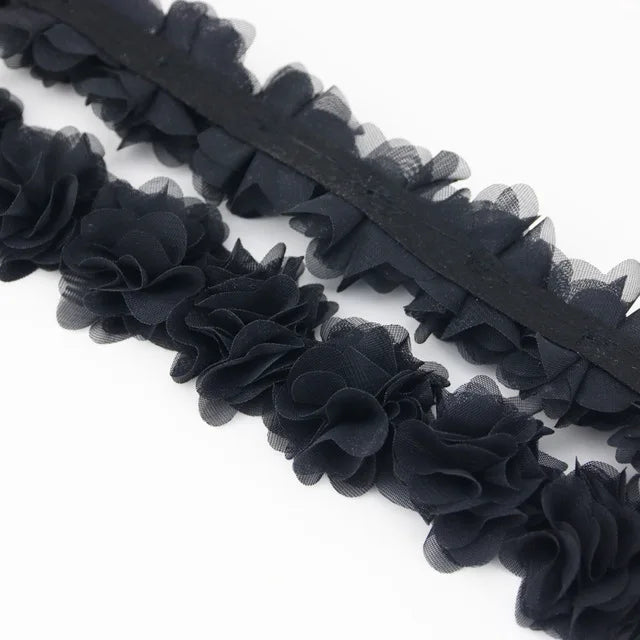Chiffon Lace Fabric Webbing Decoration Flower Gift Ribbons Crafts Non-woven Fabrics Base