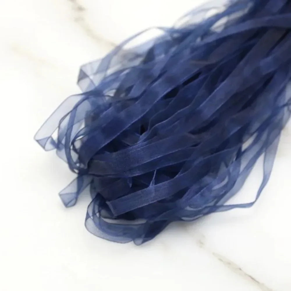 10 Yards Fishtail Yarn Ribbons Wave Edge Pleated Chiffon Ribbon Gifts Packaging Material Wedding Birthday Party Flower DIY Decor