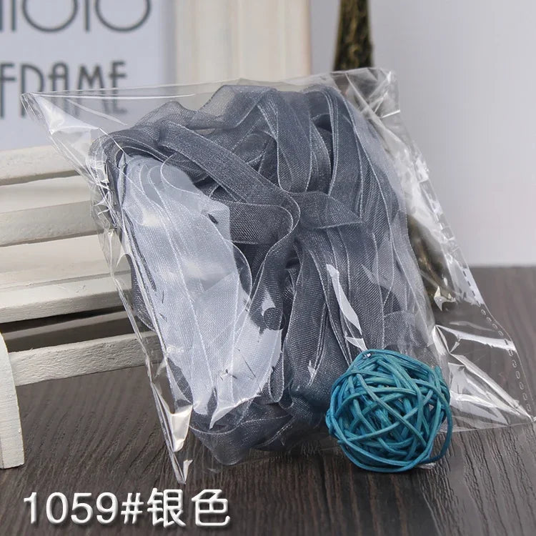 10meters 10mm Chiffon Ribbon Organza Lace Ribbons for DIY Crafts Christmas Halloween Wedding Decoration Gift Wrapping Fabric